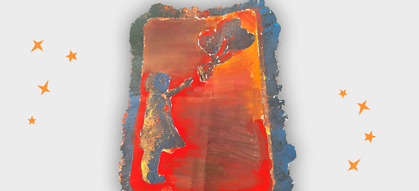 selbstgemaltes Bild zu Weihnachten